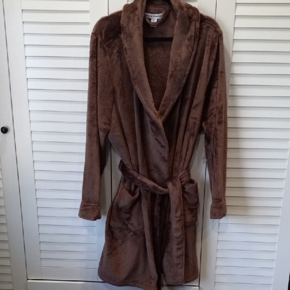 Amazon Essentials Cozy Brown Plush Women's Robe Size XXL